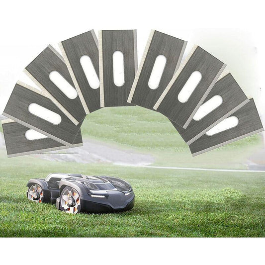 30 pcs Stainless Steel Lawn Mower Blades For Husavarna 35.8 X 18.5 X 0.65Mm (Silver).