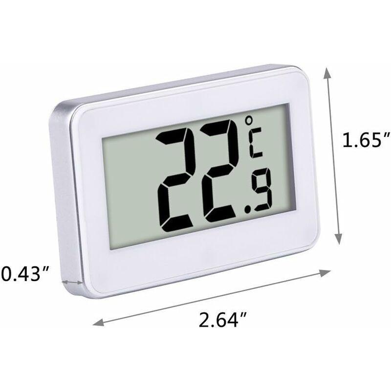 Refrigerator Digital Thermometer Freezer Digital Thermometer And Indoor Temperature Monitor, White.