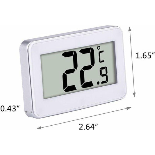 Refrigerator Digital Thermometer Freezer Digital Thermometer And Indoor Temperature Monitor, White.