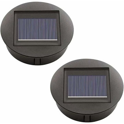 2 pcs Solar Lights Replacement LED Solar Panel Cover Replacement Outdoor Lighting Garden Decoration