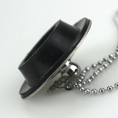 Sink Plug With Chain Rustproof Bathtub Stopper Drain Plug With Rubber Ring Bathtub Drain Cover Plug For Sink Bathtub