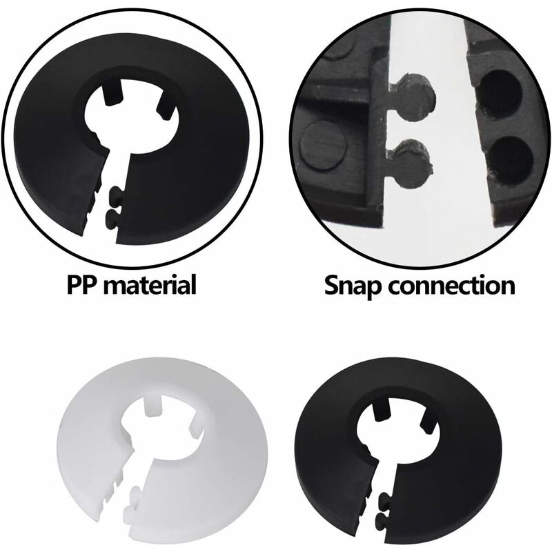Plastic Radiator Garland, Tianhe 30 pcs Radiator Garland Pipe Cover Hot And Cold Water Gas Pipe Plastic Heating Pipe