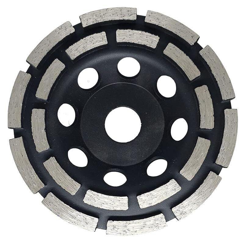 Diamond Grinding And Sanding Disc, 125Mm X 22.23Mm Double ROw Diamond Abrasive Wheel, For Grinding Screed, Concrete.