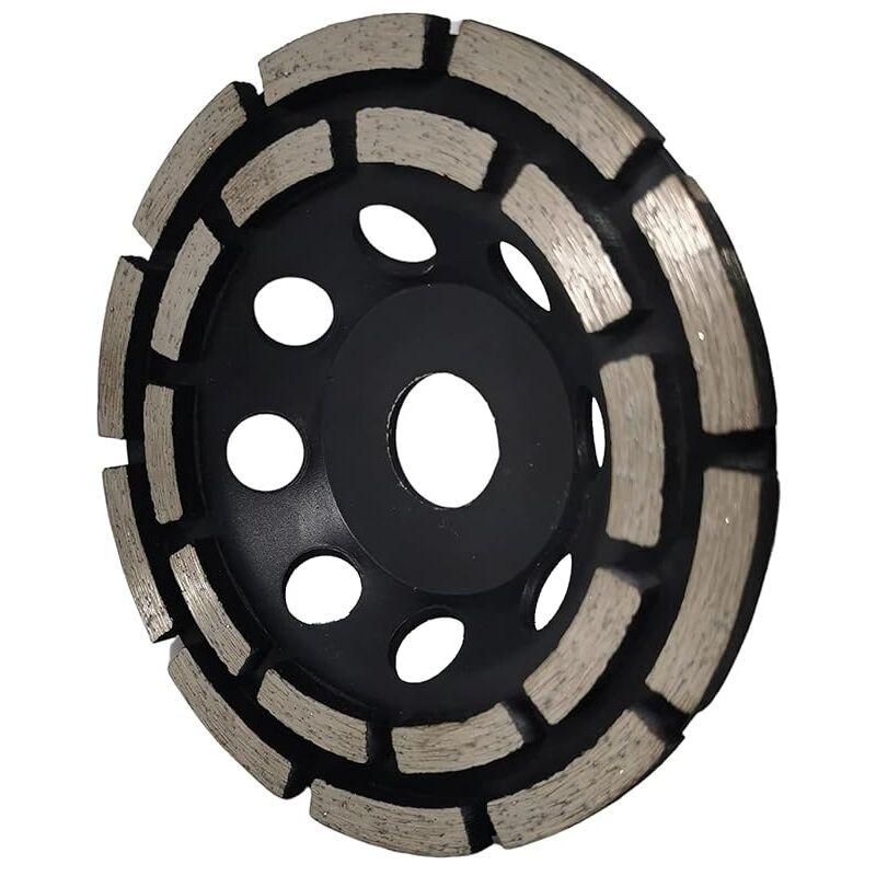Diamond Grinding And Sanding Disc, 125Mm X 22.23Mm Double ROw Diamond Abrasive Wheel, For Grinding Screed, Concrete.