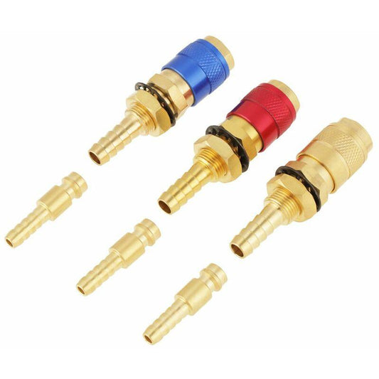 Quick Connector, 3 pcs 8Mm Water Cooled Welding Connector Gas Adapter For Tig Welding Torch.