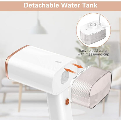 Garment Steamer, Mini Portable Iron, 30S Fast Heat-Up, 1000W, 120Ml, Travel Steamer With Brush And Measuring Cup -