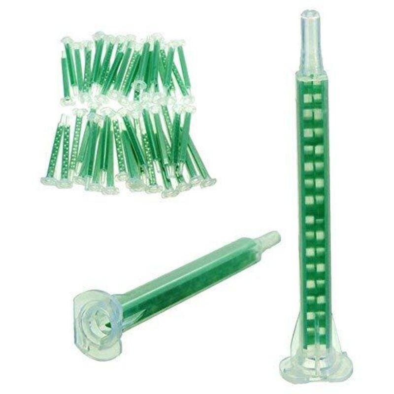 Werse 50 pcs F6-16 Green Ab Glue Mixing Tube Static Mouth Section 16 Nozzles.