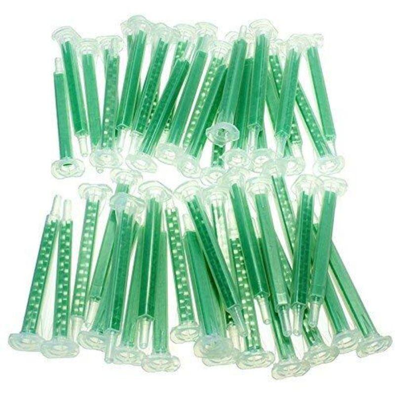 Werse 50 pcs F6-16 Green Ab Glue Mixing Tube Static Mouth Section 16 Nozzles.