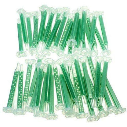 Werse 50 pcs F6-16 Green Ab Glue Mixing Tube Static Mouth Section 16 Nozzles.