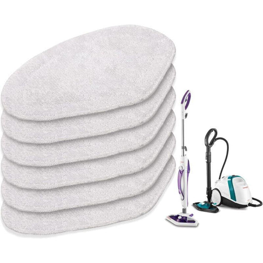 Reusable Microfiber Replacement Pads Compatible With Polti Vaporetto Washable Steam Cleaner Refill Pads (6 Pack).