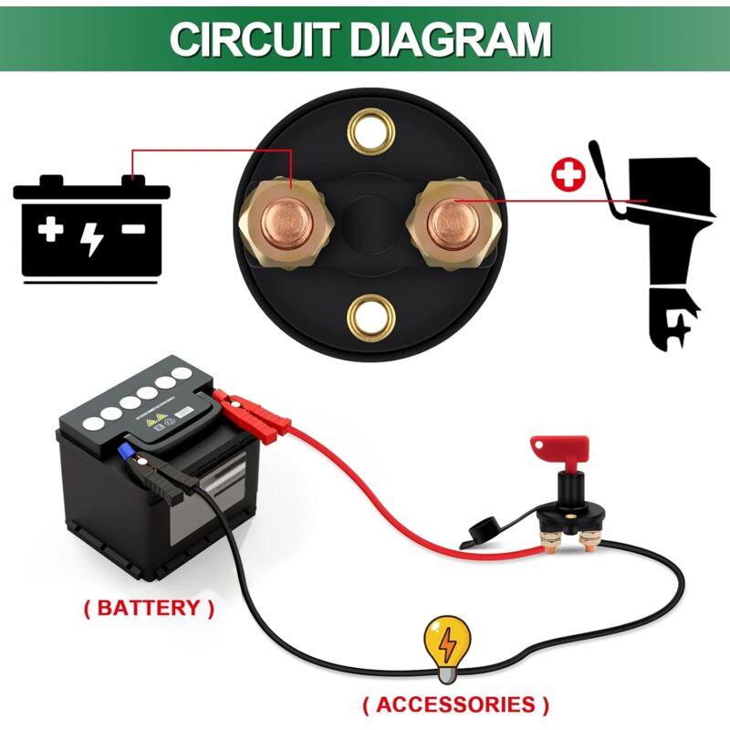 Isolator Switch 12V/24V Battery Isolator Disconnect Max 200A For Car, Truck, Boat, Vehicles Power Cut Off Kill Switch.