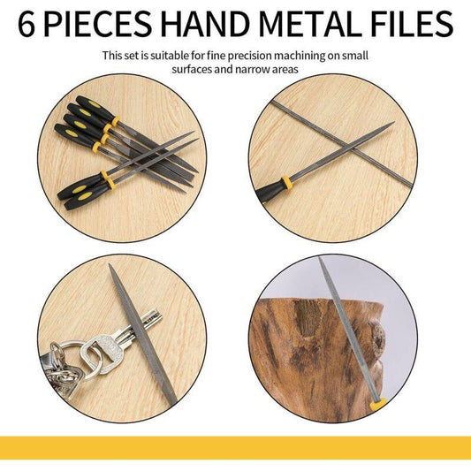 6 Pieces File Set, Files And Rasps, Needle Files, Diamond Rasp Files For Wood/Metal/Workshop/Plastics Repair.