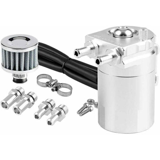 Universal Oil Catch Can, 300Ml Air Filter Breather Engine Separator Oil Tank Car Oil Catcher (Blue).