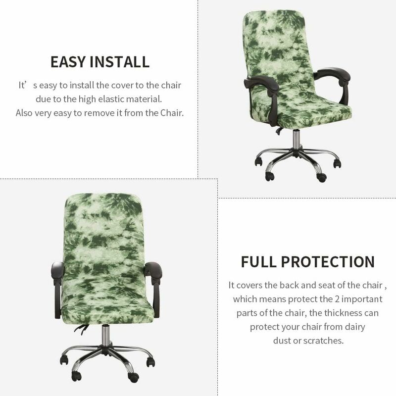 Universal Stretch Office Chair Cover Microfiber Washable Printed Office Chair Cover Stretch Armchair Covers Comfortable