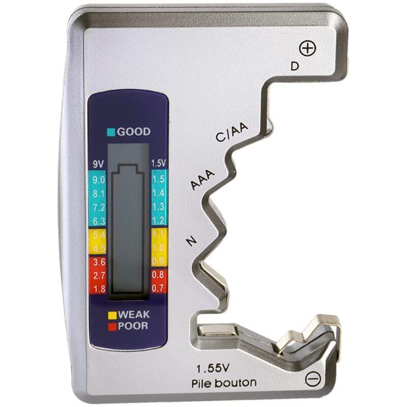 Universal Digital Battery Tester For Aaa Cdn 9V 1.5V Button Cell Mini Batteries.