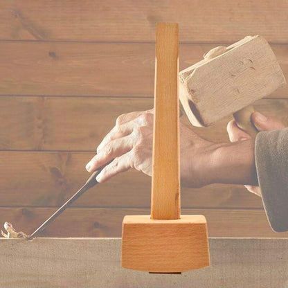 Beech Wood Mallet Hammer With Comfortable Grip Angled Striking Surface Woodworking Hammer For Carpentry Diy Woodworking.