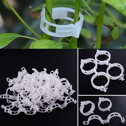 100 pcs Garden Plant Clips, Plant Ties, Vine Twine, Trellis, Vegetable Vine Cages, Grafting Tools For Growing