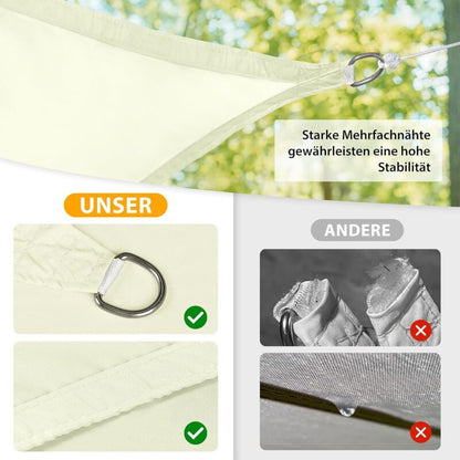 Sun Shade Sail Rectangular Sunshade, Water Repellent, Sunshade For Patio, Garden, Balcony, Polyester Fabric 300 X 400