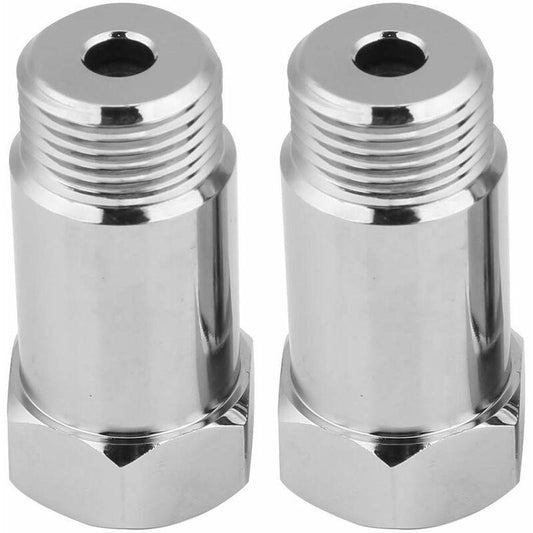 Oxygen Sensor 2 pcs 45Mm M18 1.5 Check Engine Light Eliminator O2 Adapter+Oxygen Sensor Adapter O2.