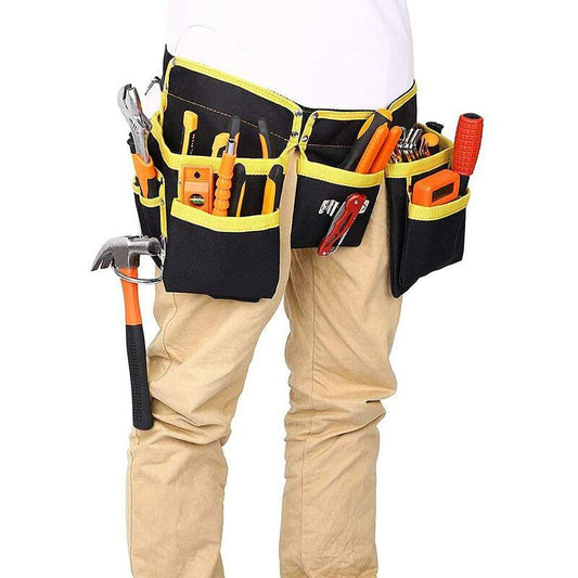 Tool Belt With 11 Pockets, Waterproof Oxford Fabric Tool Holder With Adjustable Straps, For Electricians, Carpenters,.