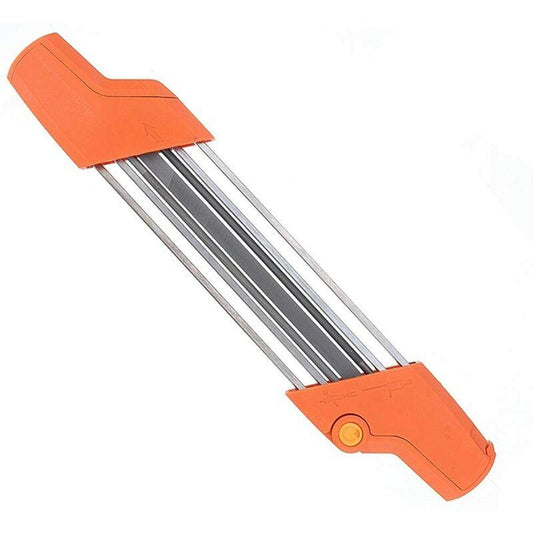 2 In 1 Easy File Chainsaw Chain Sharpener 3/8"/4.0Mm, Chainsaw Pitch Fast Teeth Sharpening Set With Handles, Fits All.