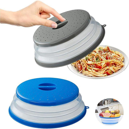 Foldable Microwave Cover, 2 Pieces Foldable Microwave Cover, Food Heating Cover Microwave Splatter Cover With Steam.