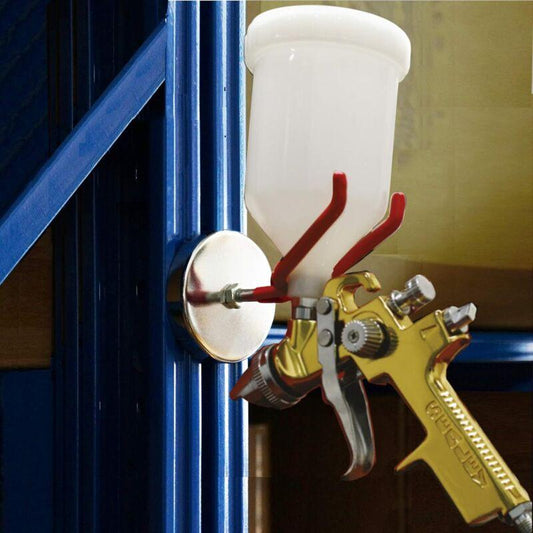 Paint Gun Holder With Magnetic Base, Paint Gun Accessories, Universal Holder On Shelves And Other Magnetic Surfaces,.