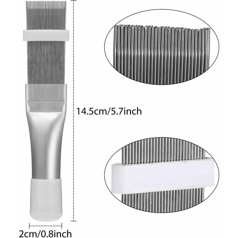 3 pcs Air Conditioner Condenser Cleaning Brush, Stainless Steel Air Conditioner Fin Cleaner, Refrigerator Coil Cleaning.