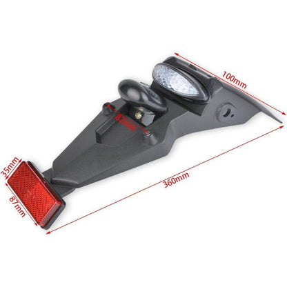 Universal 12V Motorcycle LED Fender And Tail Light With Brake Light Reflector For Motocross Sport Bike Pit Dirt Bike.