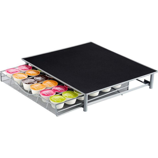 Coffee Capsule Holder - Stand For 36 Stackable Capsules - Mesh Drawer Shelf.