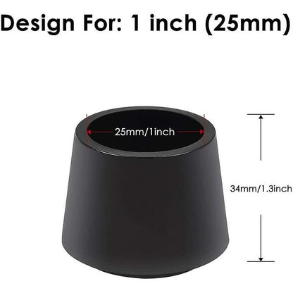 16 Pack Chair Leg Protectors, Chair Leg Caps Rubber Chair Leg Protection End Caps, Inner Diameter - 1 Inch / 25 Mm,