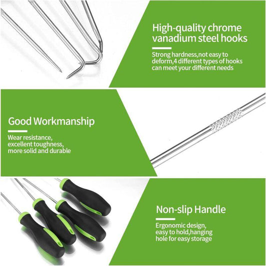 8 Pieces Precision Mechanics Pick And Screwdriver Set, Long Reach Hooks, Pick And Hook, Precision Picks And Hooks,.