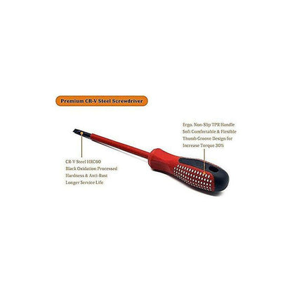 7-Piece Insulated Screwdriver Set 1000V Premium Cr-V Steel With Black Oxide Magnetic Tips And Tpr Non-Slip Handle.
