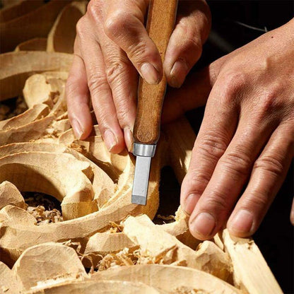 12 pcs Wood Carving Tool Kit - Professional Carving Chisels Knife Handle Carving Sculptures Expert Carpenter Beginners.