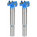 Wood ROuter Bit Reamer Drilling Bit 21Mm Dia. Carbide Alloy Steel Tipped ROund Shank Cutter For Woodworking Blue 2 pcs.