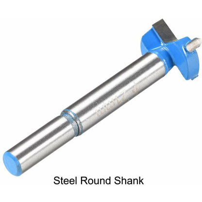 Wood ROuter Bit Reamer Drilling Bit 21Mm Dia. Carbide Alloy Steel Tipped ROund Shank Cutter For Woodworking Blue 2 pcs.
