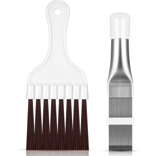 2 pcs Air Conditioner Condenser Fin Comb, Fin Cleaning Brush Air Conditioner Fin Cleaner Refrigerator Coil Cleaning.
