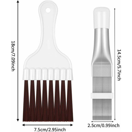 2 pcs Air Conditioner Condenser Fin Comb, Fin Cleaning Brush Air Conditioner Fin Cleaner Refrigerator Coil Cleaning.