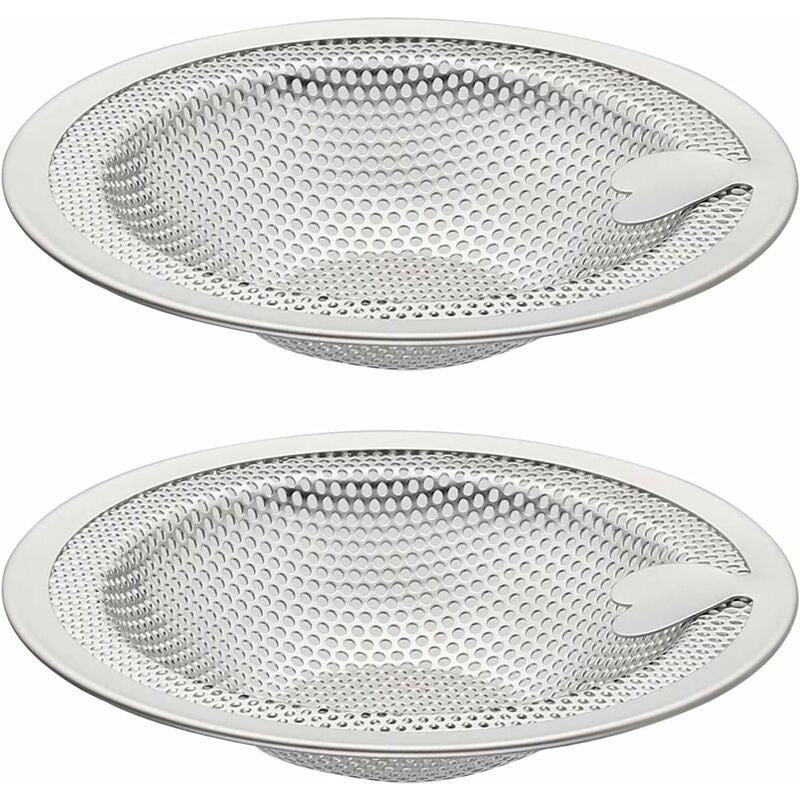 2 pcs Heart Shape Kitchen Sink Filter, Stainless Steel Sink Filter, Sink Grid, Kitchen Sink Stopper, Drain Stopper.
