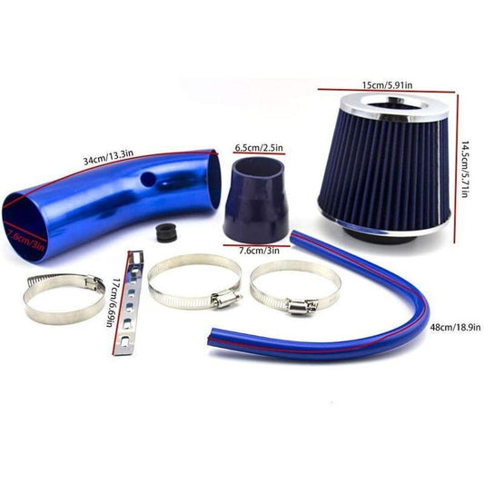 Universal Performance Cold Air Intake Filter Aluminum Induction Hose Pipe For Car And Automotive.