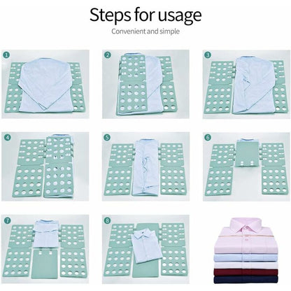 Folding Board, Foldable Organizer With Flip For Adults Clothes Folder Clothing Folder Shirt T-Shirt Green