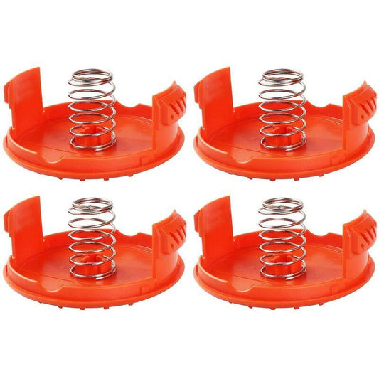 4 pcs Spool Caps + 4 pcs Springs Replacement Parts Accessories Compatible With Black+Decker Rc-100-P String Trimmers.