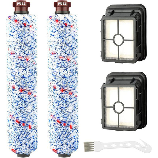Replacement Accessories 2 Multi-Surface ROller Brush + 2 Filters For Bissell Crosswave 17132 And 2225N Series.