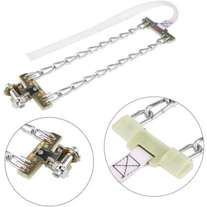 Tire Anti-Skid Chain, 3 pcs Steel Anti-Skid Chain For Car Snow Mud Chain(235-265Mm)