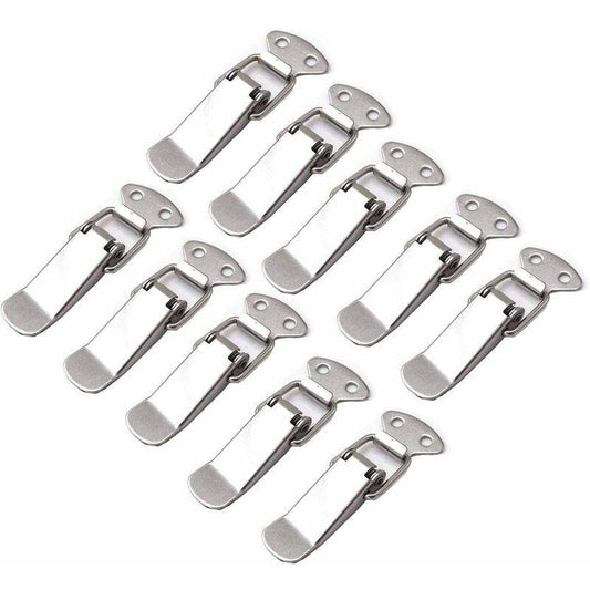 10 pcs Spring Loaded Toggle Latch Stainless Steel Lever Catch Drawer Hardware For Toolbox Suitcase And Chest.
