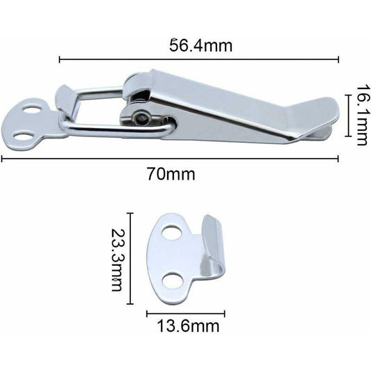 10 pcs Spring Loaded Toggle Latch Stainless Steel Lever Catch Drawer Hardware For Toolbox Suitcase And Chest.
