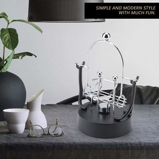 Electronic Perpetual Motion Shake Wiggle Device Swinging Balance Bicycle Physics Science Desk Toy.
