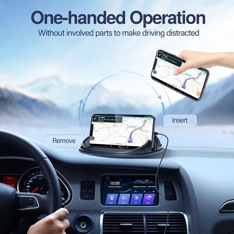 Car Phone Holder, Anti-Slip DAshboard Mount Cell Phone Holder Compatible For Other Smartphone (Black).