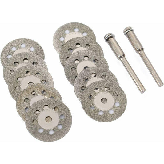 12 Pack 22Mm Mini Perforated Diamond Cutting Discs, Cutting Wheels, Shanks Ann Arbor.