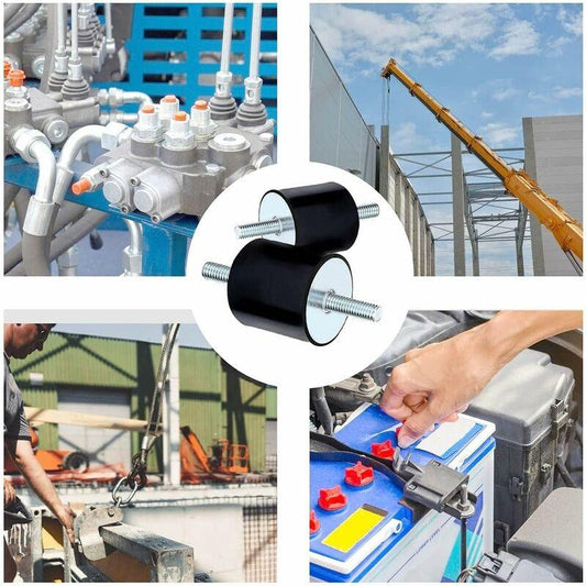 Rubber Mounts M8X23 Anti-Vibration Isolator Isolation Shock Absorber Absorption Bracket With Threaded Bolt Silent Block.